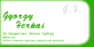 gyorgy herpai business card